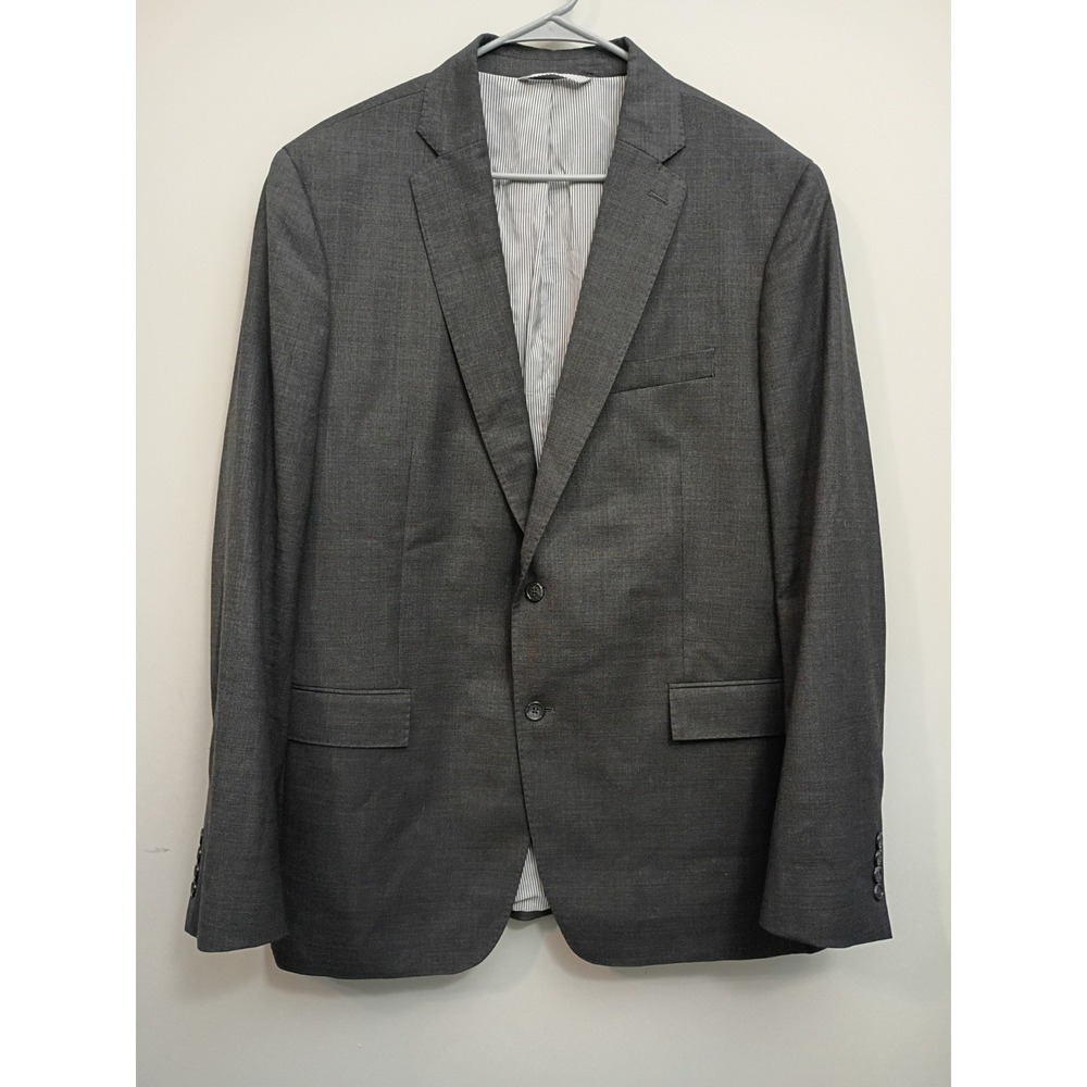 Todd Snyder Sutton Fit 48L Grey Sharkskin Blazer Tollegno 3D Wool Double Vented